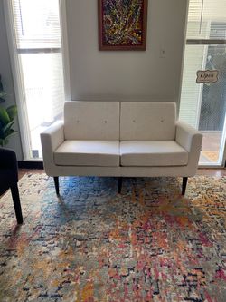 Ivory/White Loveseat/Apartment sofa