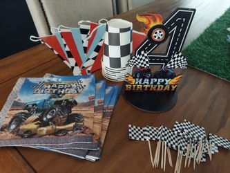 Monster truck birthday party decorations