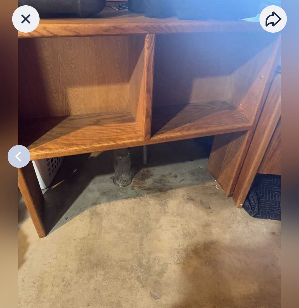 Wooden Desk With Drawers And Hutch. Good Conditions. Sturdy Wood.