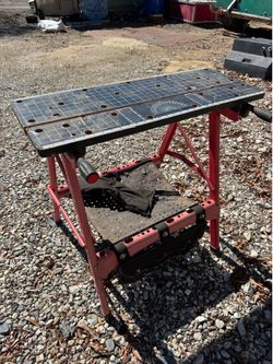 Folding Portable woodworking Workbench with Accessories – $30