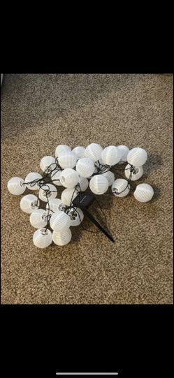 30ct Solar Outdoor Hanging Light