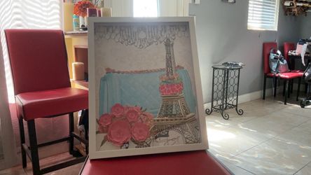 Paris Eiffel Tower Shadow Box Wall Art