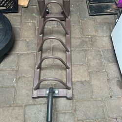 Steady horizontal plate And Olympic Bar Organizer