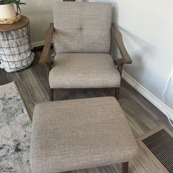 Accent Chair With Ottoman