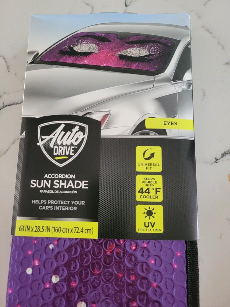 BRAND NEW ACCORDION SUN SHADE 63"×28.5" SIZE SEE PICS & DESCRIPTION