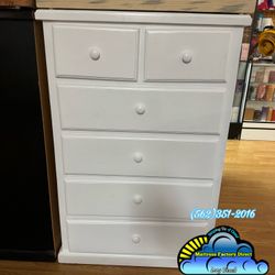 White Duplex Pinewood Chest Cajonera Comoda Nueva Dresser 