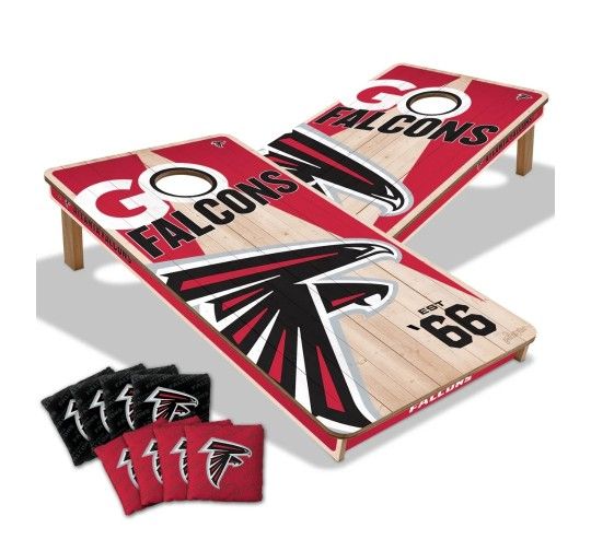 *1 Left Atlanta Falcons Regulation Size 2'x4' Cornhole Game with Bags. Licensed by NFL !Made in USA!