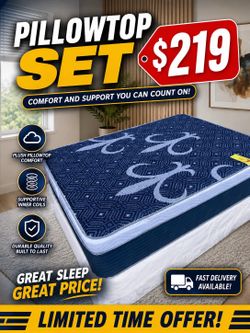 🟢NEW QUEEN PILLOWTOP SET $219