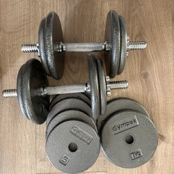 Gympak Adjustable Dumbbells 70lbs Total