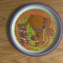 Scooby Doo 8" Melamine Kids Plate Dish Zak Designs 2000 Sandwich Scooby Snacks