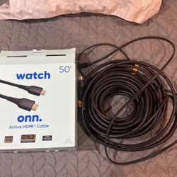 Onn. 50 ft hdmi /open box but not used 