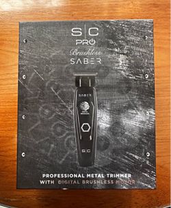 Stylecraft Saber Black Metal Trimmer Cordless Digital Brushless Motor - Like New