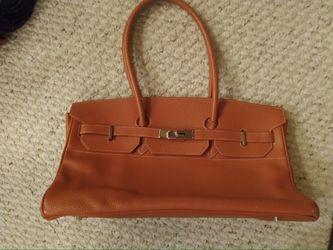 Orange Leather Hermés Shoulder Bag