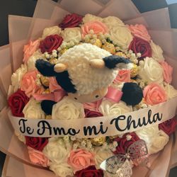 Cow happy Birthday Forever Foam Flower Arrangement 
