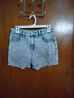 Acid Wash Denim Cutoff Shorts. Girls Size 16