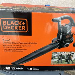 Black + Decker 3 in 1 - Leaf Blower, Vacuum & Mulcher 