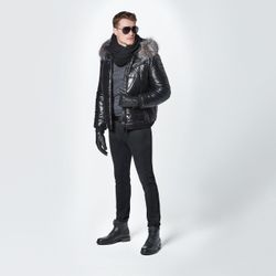 Porsche Design STORM PROOF THERMO BOMBER FITS SIZE Medium to Large 48-52 REAL BLUE FROST FOX FUR