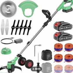 20V Electric Lawn Mower, Portable Cordless Lawn Mower, Lithium Battery Powered Handheld Lawn Mower, Multi-functional Weed Remover, Suitable for Patio 