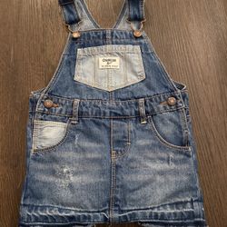 Girls Jean Jumper Overalls Dress Size 24 Months By Osh Kosh #17