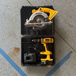 DeWalt Saw and Drill  With battery charger