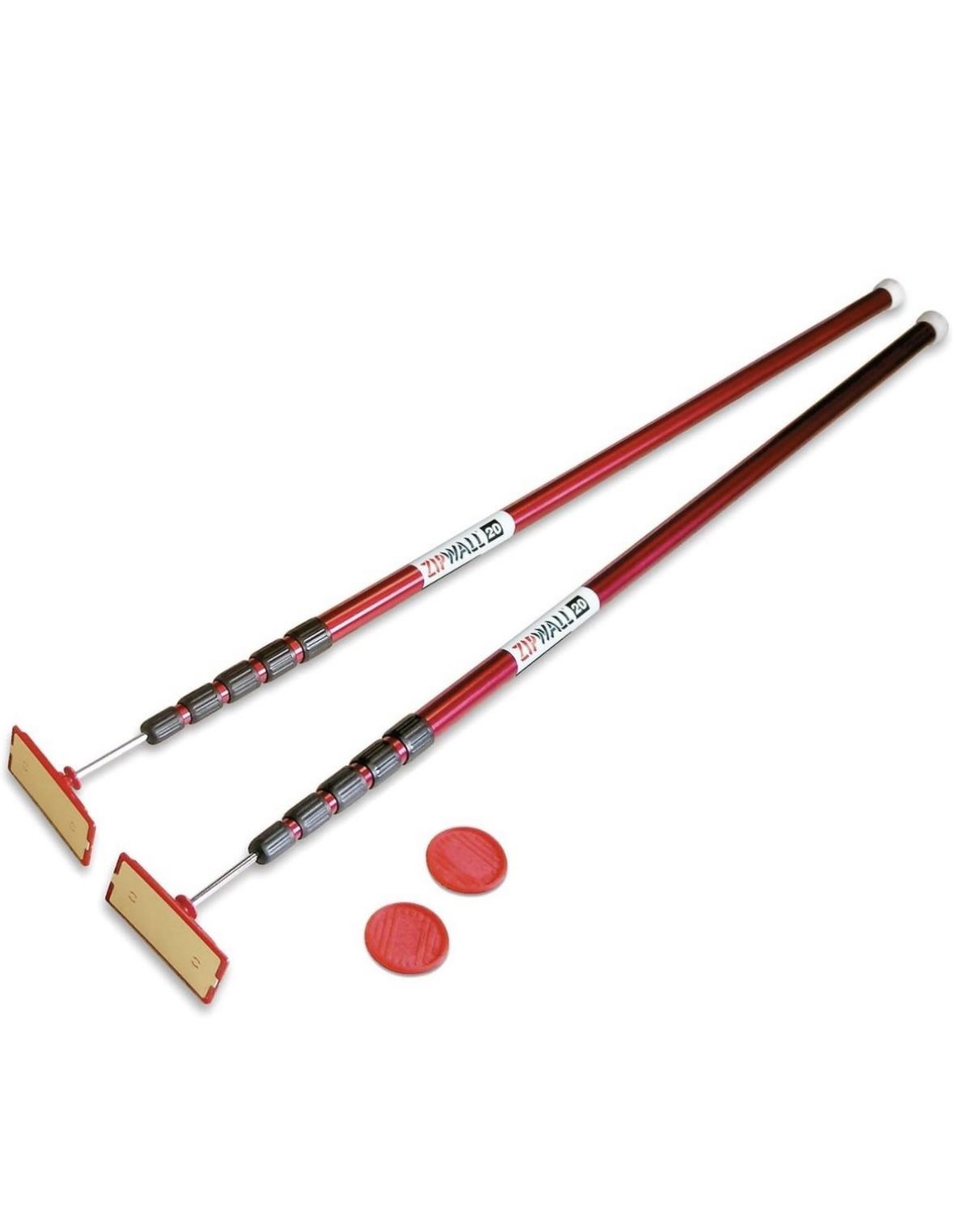 ZIPWALL KT20 Foot Spring Loaded Dust Barrier Poles (Pack of 2), 2 Pack, 20 ft everthing included!  New in the box.  Online photo just to show item.   