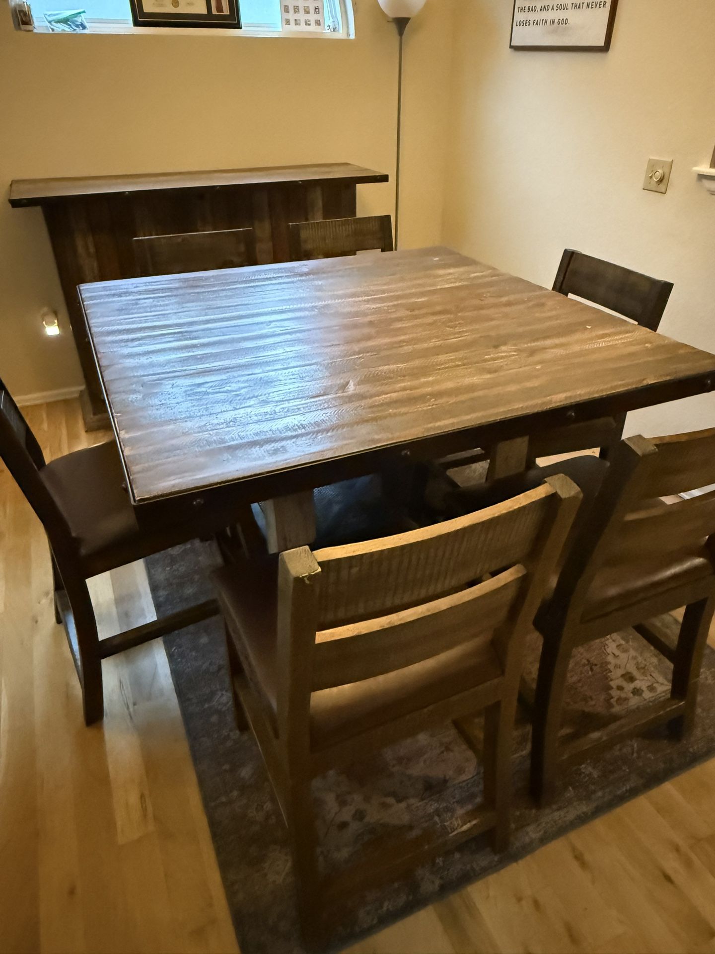 Counter-Height Table + Matching Bar — $500 for the Set!