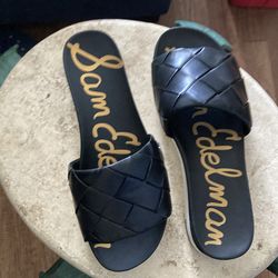 Sam Edelman Woven Leather Slide Sandal Size 8