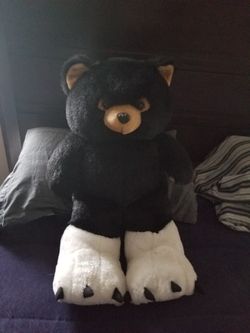 Large Teddy Beer with seperate slippers!!