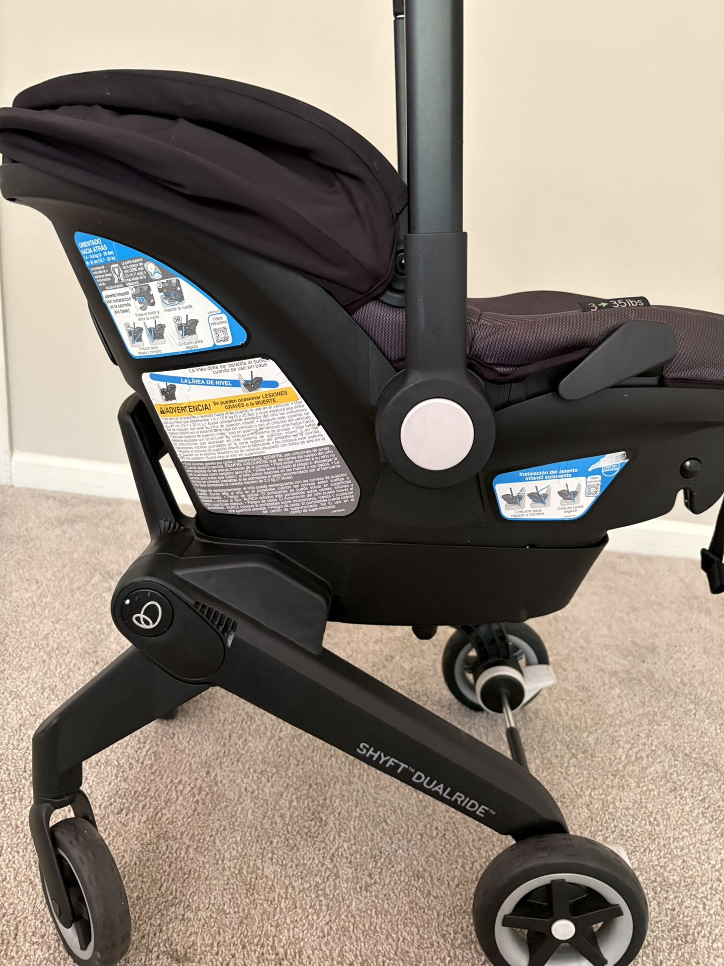 Evenflo Shyft DualRide Travel System with Carryall Storage