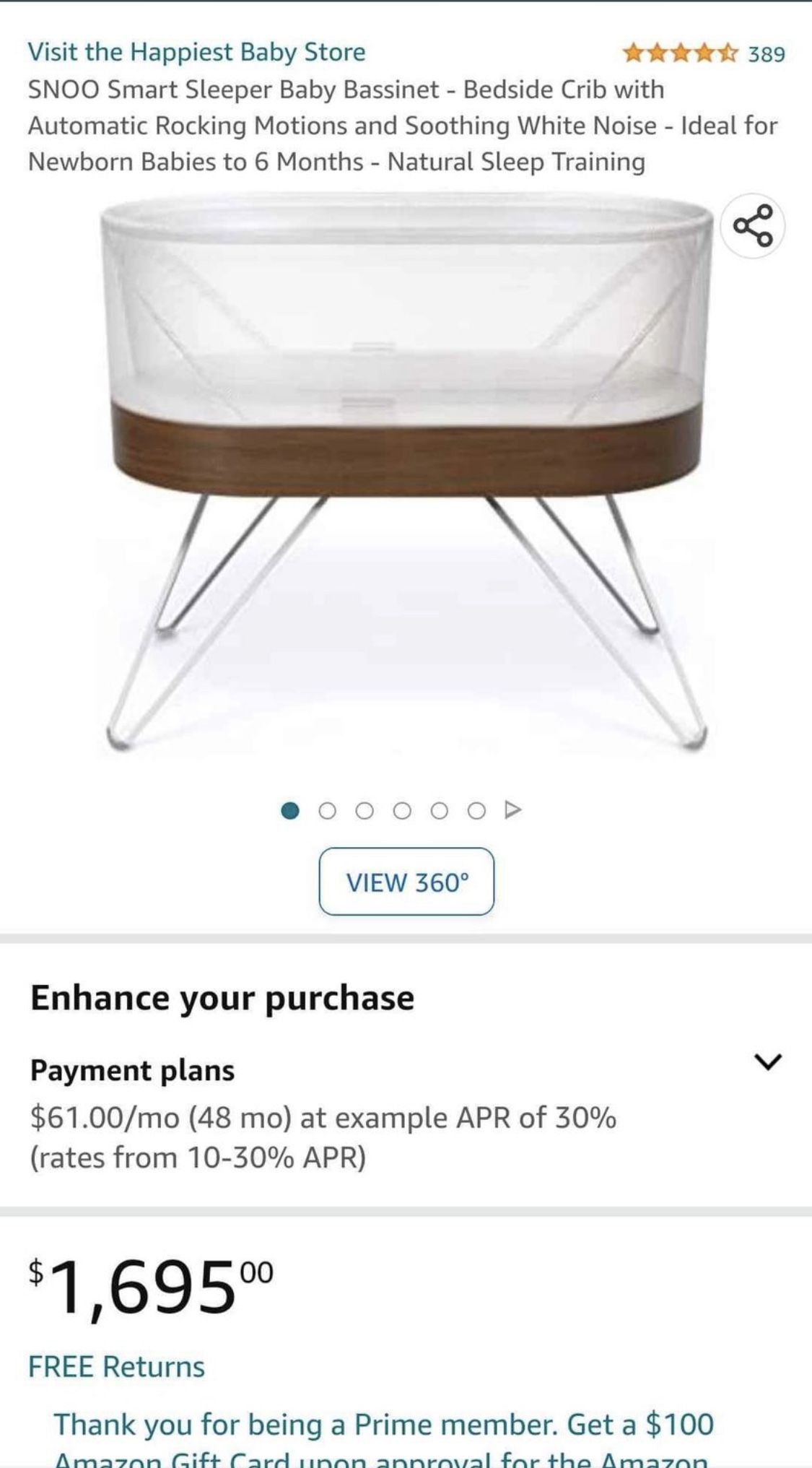 Snoo Smart Sleeper Bassinet By Happiest Baby + Accessories