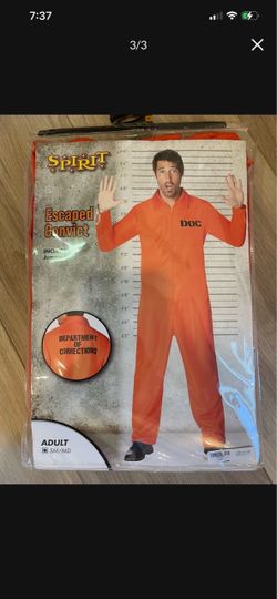 Spirit Escaped Convict Halloween Costume Adult SM/MD