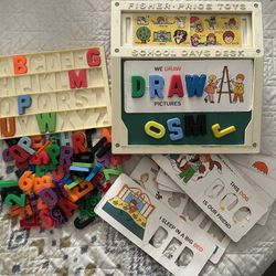 Vintage Fisher Price Toys School Days Desk