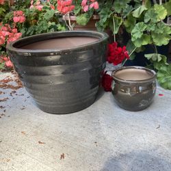 2 Ceramic Pots For $30