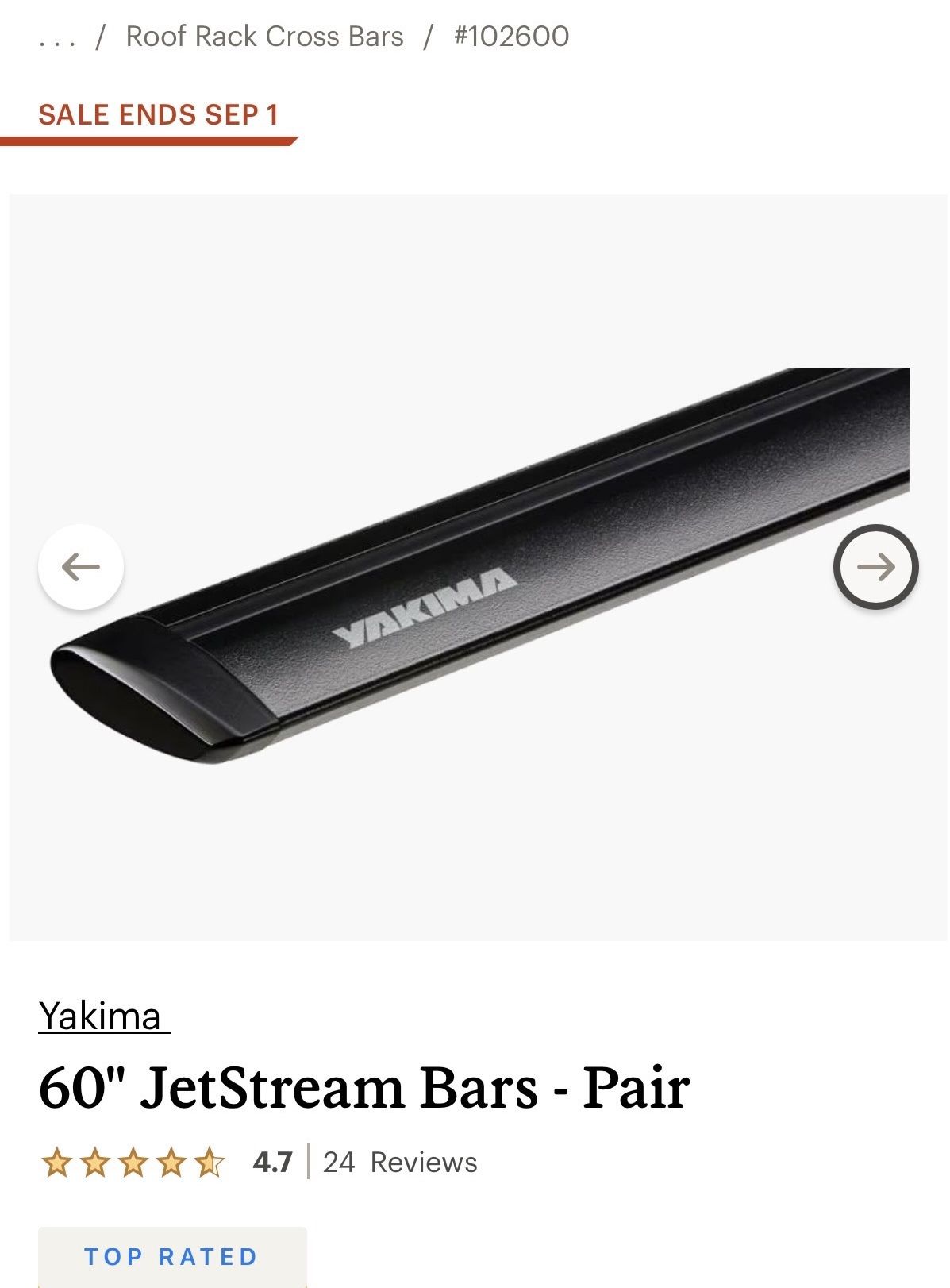 Yakima Crossbars