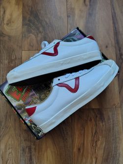 Vans Premium Sport Low 73 White Red Men's 10 Women's 11.5 Shoes Casual