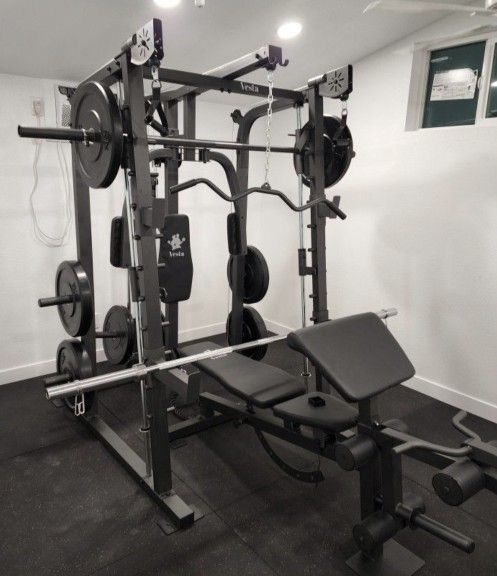 Smith Machine 2001 | Multi-Use Adj Bench | Gym Equipment | Fitness | Squat Rack | Excercise |🔴WEIGHTS AND BARBELL SOLD SEPARATELY 🔴 FREE DELIVERY 🚚