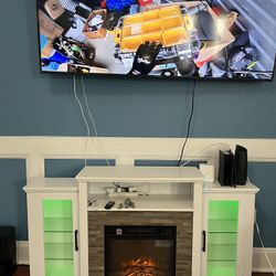 console Fireplace White 