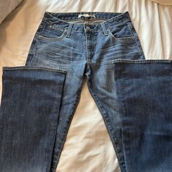 Denim blue boot cut jeans