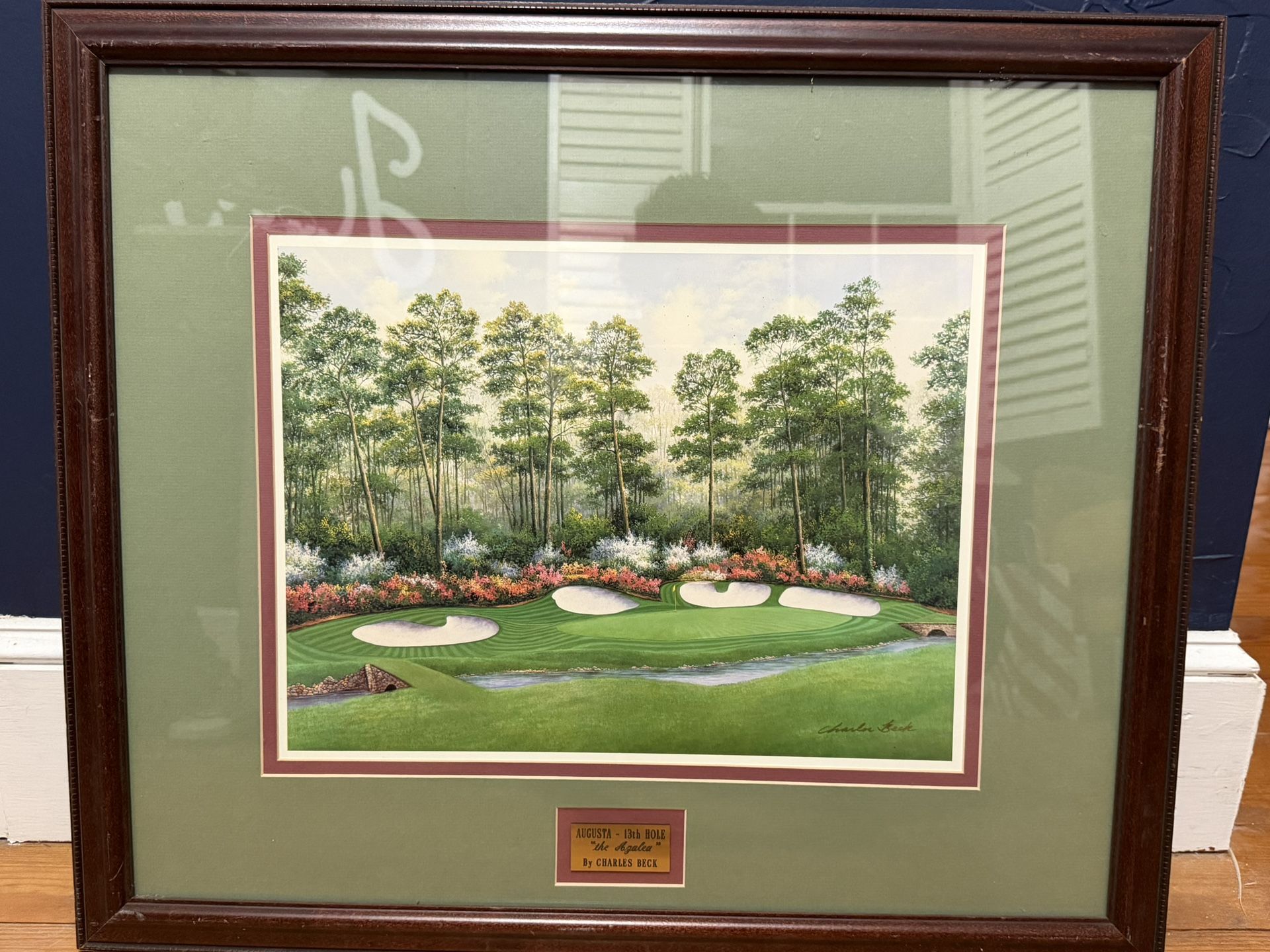 Set of 3 Framed Augusta / Masters Golf Prints by Charles Beck
