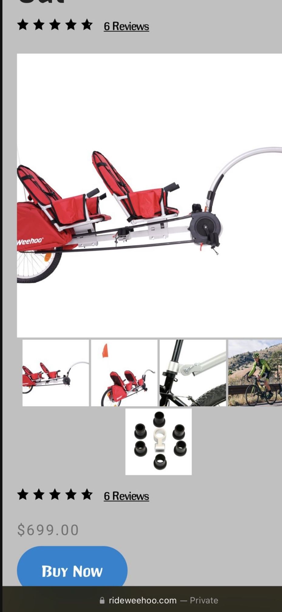 Weehoo Double Bike Trailer 