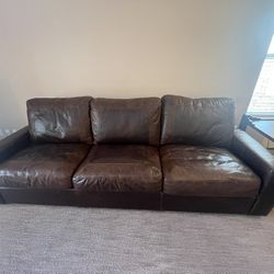 Brown Leather Sofa
