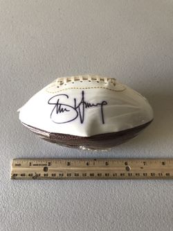 49er Quaterback ‘Steve Young’ signature on mini football