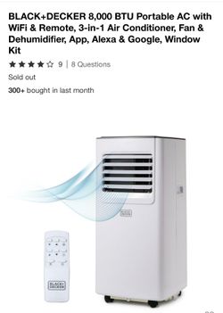 NEW Portable AC with WiFi & Remote, 3-in-1 Air Conditioner, Fan & Dehumidifier, App, Alexa & Google, Window Kit