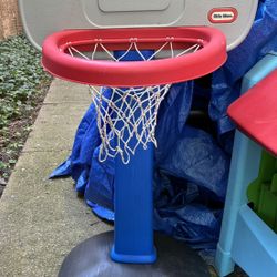 Adjustable Height Basketball Hoop With Ball