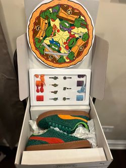 TMNT PUMA Teenage Mutant Ninja Turtles x Suede XL kids 401427-01 Size  6 / W 7.5  7/ W 8.5