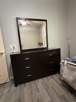 Dresser with mirror