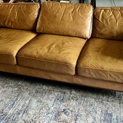 Genuine Leather Couch - 2 Years Old 
