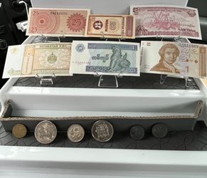 Foreign Coin And Paper Currency Collection