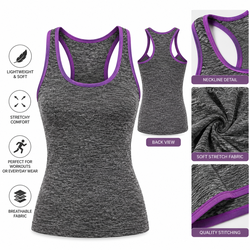💜 Purple Trim Tank Top