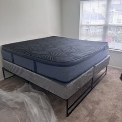 Queen Pillow Top With Free Box Spring Only - Free Delivery 🚚 